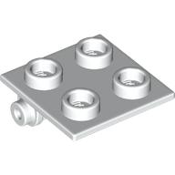 Hinge Brick 2 × 2 Top Plate Thin White