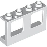 Window 1 × 4 × 2 Plane, Hollow Studs, Single Hole Top and Bottom for Glass