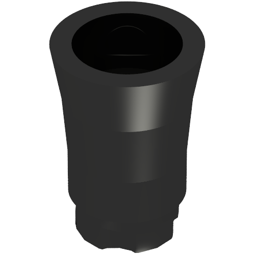Plant, Palm Tree Trunk - Short Connector, Axle Hole with 2 Inside Prongs Black