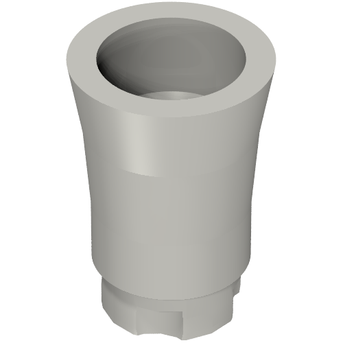 Plant, Palm Tree Trunk - Short Connector, Axle Hole with 2 Inside Prongs Hellblaugrau