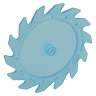 Technic Circular Saw Blade 9 × 9 with Pin Hole Transparent-Hellblau