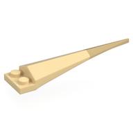 Plate Special 1 × 2 with Angular Extension and Flexible Tan Tip Beige
