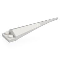 Plate Special 1 × 2 with Angular Extension and Flexible White Tip Weiß