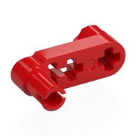 Technic Beam 3 × 0.5 Liftarm with Boss and Blocked, Squared Pin Hole Red