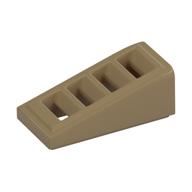 Brick Sloped 18° 2 × 1 × 2/3 with 4 Slots / Grate Dunkelbeige