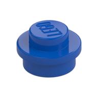 Plate Round 1 × 1 with Solid Stud Blue