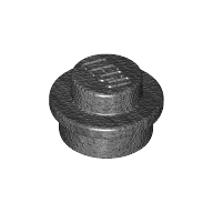 Plate Round 1 × 1 with Solid Stud Pearl Titanium