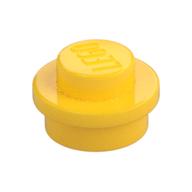 Plate Round 1 × 1 with Solid Stud Yellow