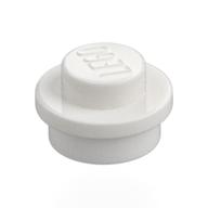 Plate Round 1 × 1 with Solid Stud White