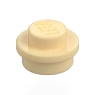 Plate Round 1 × 1 with Solid Stud Tan