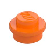 Plate Round 1 × 1 with Solid Stud Orange