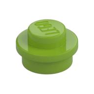 Plate Round 1 × 1 with Solid Stud Lime