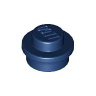 Plate Round 1 × 1 with Solid Stud Dark Blue