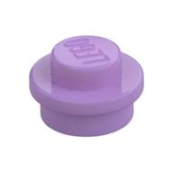 Plate Round 1 × 1 with Solid Stud Medium Lavender