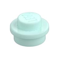 Plate Round 1 × 1 with Solid Stud Light Aqua