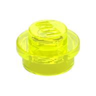 Plate Round 1 × 1 with Solid Stud Trans-Neon Green