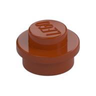 Plate Round 1 × 1 with Solid Stud Dark Orange