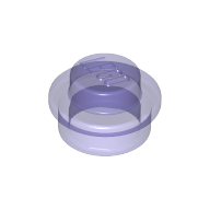Plate Round 1 × 1 with Solid Stud Trans-Purple