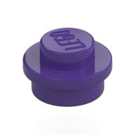 Plate Round 1 × 1 with Solid Stud Dark Purple