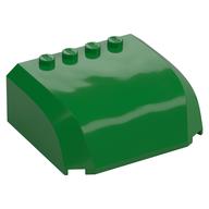 Windscreen 5 × 6 × 2 Triple Curved Top Canopy with 4 Studs Grün