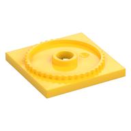 Turntable 4 × 4 Square Base, Locking Yellow
