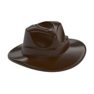 Hut breite Krempe, Outback-Stil mit breitem Band, Schnalle (Fedora) Dunkelbraun