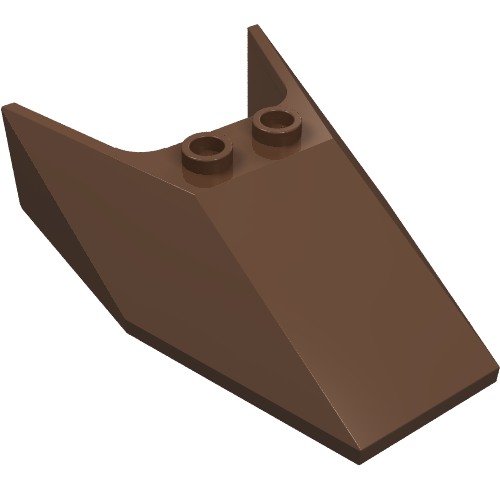 Windscreen 6 × 4 × 1 1/3 with Hollow Studs Brown