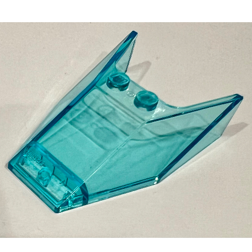Windscreen 6 × 4 × 1 1/3 with Solid Studs in Trans-Light Blue