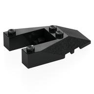Brick Wedged, Sloped 6 × 4 Cutout, Stud Notches Schwarz
