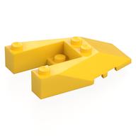 Brick Wedged, Sloped 6 × 4 Cutout, Stud Notches Gelb