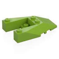Brick Wedged, Sloped 6 × 4 Cutout, Stud Notches Limette