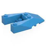 Brick Wedged, Sloped 6 × 4 Cutout, Stud Notches Dark Azure