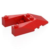 Brick Wedged, Sloped 6 × 4 Cutout, Stud Notches Red