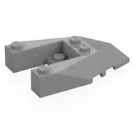 Brick Wedged, Sloped 6 × 4 Cutout, Stud Notches Hellblaugrau