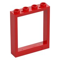 Door Frame 1 × 4 × 4, Holes (Lift) Red