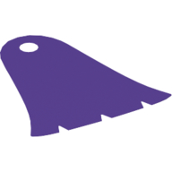 Neckwear Cape, 3 Notches on Bottom, Magenta Back Dark Purple
