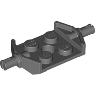 Plate Special 2 × 2 with Wheels Holder Wide Dunkelblaugrau