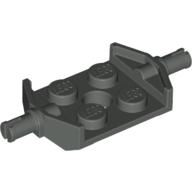 Plate Special 2 × 2 with Wheels Holder Wide Dunkelgrau