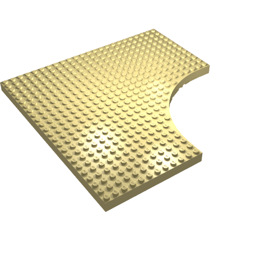 Brick Special 24 × 24 without 12 × 12 Quarter Circle Hellgelb