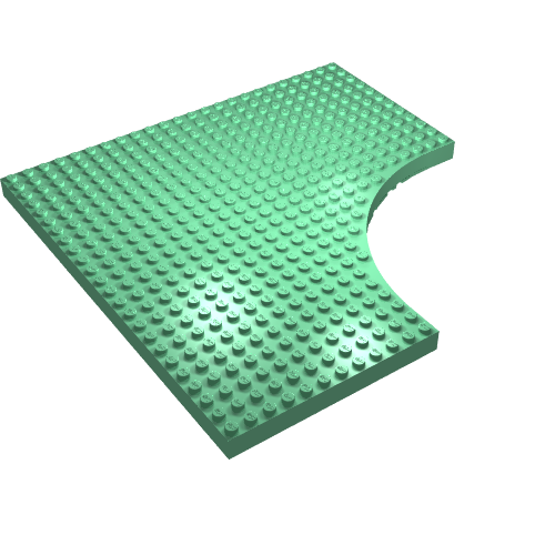 Brick Special 24 × 24 without 12 × 12 Quarter Circle Medium Green