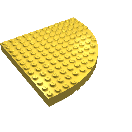 Brick Round Corner 12 × 12 Yellow