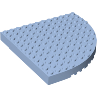 Brick Round Corner 12 × 12 Bright Light Blue