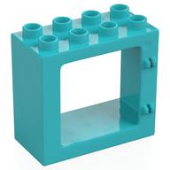 Duplo Door / Window Frame Flat Front Surface, Completely Open Back Mittelazur