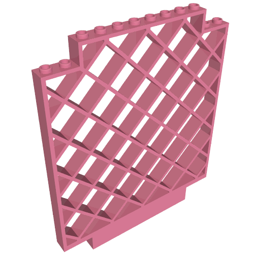 Belville, Wall, Lattice 12 × 1 × 12 Square Medium Dark Pink