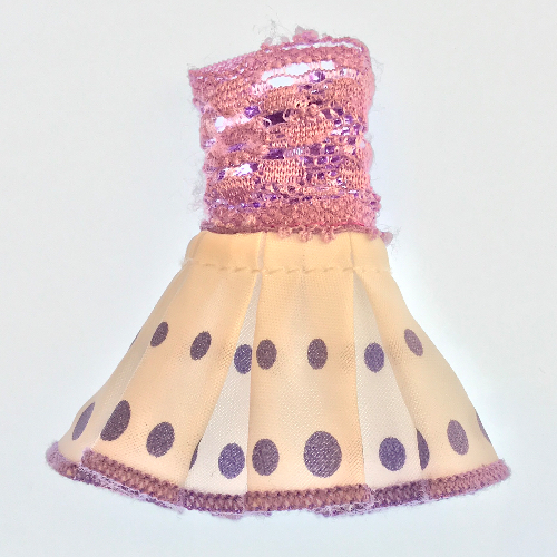 Belville, Dress, Adult, Sleeveless Net Top, White Skirt with Purple Dots Pattern Dark Purple