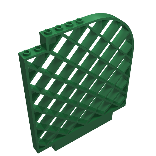 Belville, Wall, Lattice 12 × 1 × 12 Curved Green