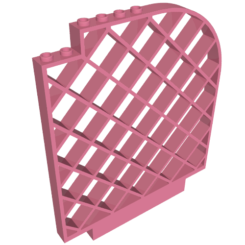 Belville, Wall, Lattice 12 × 1 × 12 Curved Mitteldunkelrosa