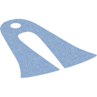 Neckwear Cape, 2 Long Tails, Glitter Print Medium Blue