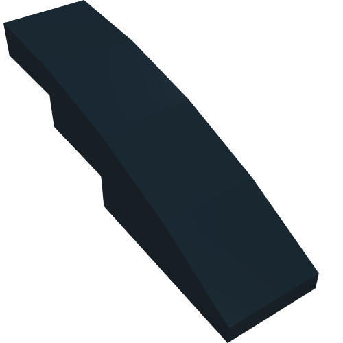 Brick Curved 4 × 1 No Studs [Stud Holder with Asymmetric Ridges]