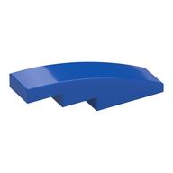 Brick Curved 4 × 1 No Studs [Stud Holder with Asymmetric Ridges] Blue